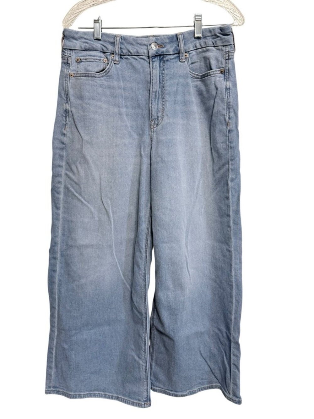 American Eagle Super High Rise Baggy Wide Leg Jeans Women's  Size 10 X-Short